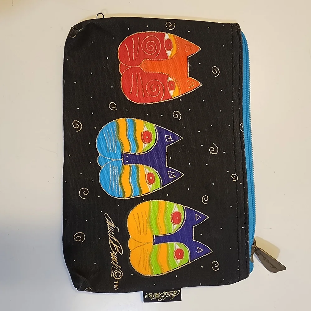 Laurel Burch Vibrant Cat  Pouch